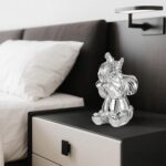 Modern Streamlined Elephant Statue 8.2" - Resin Silver Elephant Home Decoration ... - Image 8