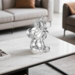 Modern Streamlined Elephant Statue 8.2" - Resin Silver Elephant Home Decoration ... - Image 9