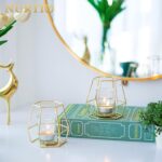 Nuptio Geometric Tealight Candle Holder Gold - Candle Holders for Pillar Candles... - Image 5