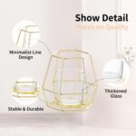 Nuptio Geometric Tealight Candle Holder Gold - Candle Holders for Pillar Candles... - Image 6