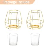 Nuptio Geometric Tealight Candle Holder Gold - Candle Holders for Pillar Candles... - Image 8