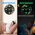 12-inch modern silent wall clock with luminous hands and tick-free sweeping seco... - Image 5