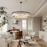 Crystal Chandeliers 18-Light, Metal Ceiling Light Fixture Adjustable Height, 39 ... - Image 3