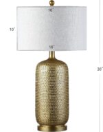 JONATHAN Y 30" Gold Modern Resin Table Lamp, Glam Contemporary Bedside Lamp with... - Image 4