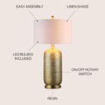 JONATHAN Y 30" Gold Modern Resin Table Lamp, Glam Contemporary Bedside Lamp with... - Image 5