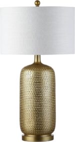 JONATHAN Y 30" Gold Modern Resin Table Lamp, Glam Contemporary Bedside Lamp with... - Image 8