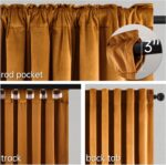 Topfinel Brown Bronze 100 Inches Long Custom Velvet Curtains Internet Famous Gol... - Image 4