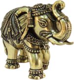 Designer Brass Elephant for Good Luck Vastu Fengshui Showpiece for Home Kitchen ... - Image 4