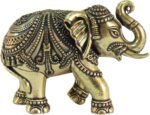 Designer Brass Elephant for Good Luck Vastu Fengshui Showpiece for Home Kitchen ... - Image 5