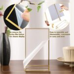 6 Pack 5x7 Acrylic Sign Holder with Gold Borders, Double Sided Gold Picture Fram... - Image 3