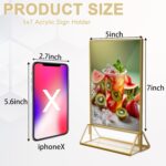 6 Pack 5x7 Acrylic Sign Holder with Gold Borders, Double Sided Gold Picture Fram... - Image 4