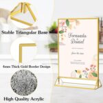 6 Pack 5x7 Acrylic Sign Holder with Gold Borders, Double Sided Gold Picture Fram... - Image 5