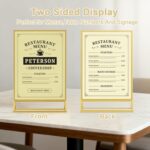 6 Pack 5x7 Acrylic Sign Holder with Gold Borders, Double Sided Gold Picture Fram... - Image 6