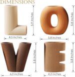 Joeabor Ceramic Vase Set of 4 - Handcrafted Ceramic Vases for Home Decor & Shelf... - Image 4