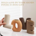 Joeabor Ceramic Vase Set of 4 - Handcrafted Ceramic Vases for Home Decor & Shelf... - Image 7