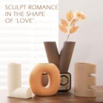 Joeabor Ceramic Vase Set of 4 - Handcrafted Ceramic Vases for Home Decor & Shelf... - Image 8