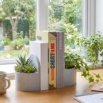SiliFine Plant Pot Bookends with Hidden Water Tray 3D Printed Planter Bookend fo... - Image 5