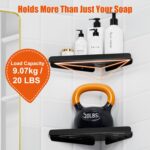 Fikoksol Shower Caddy, 4 Pack Bathroom Corner Shelf, Triangle Shelf Storage for ... - Image 4