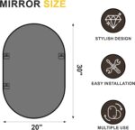Black Oval Bathroom Mirror for Wall, 2 Pack 24"x36" Bathroom Vanity Mirror for O... - Image 3
