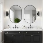 Black Oval Bathroom Mirror for Wall, 2 Pack 24"x36" Bathroom Vanity Mirror for O... - Image 4
