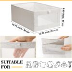 Kigley 12 Pcs Linen Closet Organizers and Storage Foldable Clothing Bins Large F... - Image 3