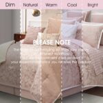 LANCO MODERN LIFESTYLE Blush King Size Comforter Set, Classic Jacquard Floral 14... - Image 4