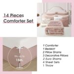 LANCO MODERN LIFESTYLE Blush King Size Comforter Set, Classic Jacquard Floral 14... - Image 5
