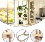 Boho Hanging Plant Stand, Window Shelf for Plants in Living Room, Bedroom, Balco... - Image 4