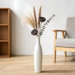 White Ceramic Tall Floor Vase,19.7 Inch Large Decorative Vase for Home Decor,Liv... - Image 3
