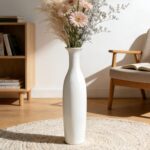 White Ceramic Tall Floor Vase,19.7 Inch Large Decorative Vase for Home Decor,Liv... - Image 7