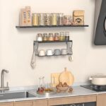 Floating Bathroom Shelves Wall Mounted - Wooden Shelf Set of 3 for Over Toilet S... - Image 4