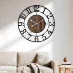 Large Metal Wall Clock, 20 Inch Retro Decorative Silent, Non Ticking, Battery Op... - Image 4