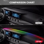 Car Interior Ambient Light Lighting Bar, Windshield Rubber Seal Gap Filler RGB L... - Image 3