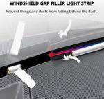 Car Interior Ambient Light Lighting Bar, Windshield Rubber Seal Gap Filler RGB L... - Image 4