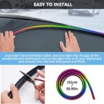 Car Interior Ambient Light Lighting Bar, Windshield Rubber Seal Gap Filler RGB L... - Image 5