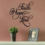 ESTART Faith Hope Love 3 Pieces Metal Wall Decor Inspirational Black Letter Sign... - Image 6