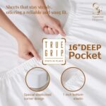 SUPREME ELEGANCE 4 Pcs 100% Cotton Queen Sheet Set, Snow White, 400 Thread Count... - Image 4