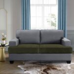 H.VERSAILTEX Stretch Velvet 2 Piece T Cushion Sofa Slipcovers for Living Room In... - Image 3