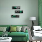 3 Pcs Green Wall Decor Inspirational Bathroom Decor Wooden Rose Wall Art Office ... - Image 7
