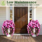 ColoPlay Artificial Flowers Hanging Plants for Outdoor, 2PCS Fake Silk Morning G... - Image 6