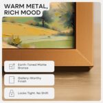 Homeforia Bronze Picture Frames 8x10, High End Metal 8 x 10 Photo Frame with Mat... - Image 5