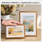 Homeforia Bronze Picture Frames 8x10, High End Metal 8 x 10 Photo Frame with Mat... - Image 8