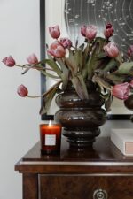 Alice Lane Ribbed Glass Vase – Modern Sculptural Decorative Vase for Flowers, Te... - Image 4
