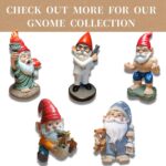 Funny Spy Gnome Garden Statue 9 Inch - Secret Agent Outdoor Decor with White Sui... - Image 6