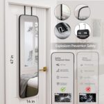 SCWF-GZ 47x14 Mirror Rectangle Full Body Length Door Hanging Wall Mounted Metal ... - Image 4
