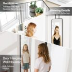 SCWF-GZ 47x14 Mirror Rectangle Full Body Length Door Hanging Wall Mounted Metal ... - Image 5