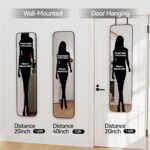 SCWF-GZ 47x14 Mirror Rectangle Full Body Length Door Hanging Wall Mounted Metal ... - Image 7