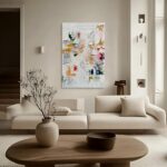 Art Hand-Painted Abstract Oil Painting with Thick Texture and Rich Colors, 36x24... - Image 4