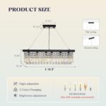 Rectangle K9 Crystal Chandelier,Rectangular Contemporary Pendant Light Fixture,B... - Image 7