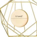 Geometric Tealight Candle Holders Gold - Votive Candle Stand Accents for Tea Lig... - Image 4